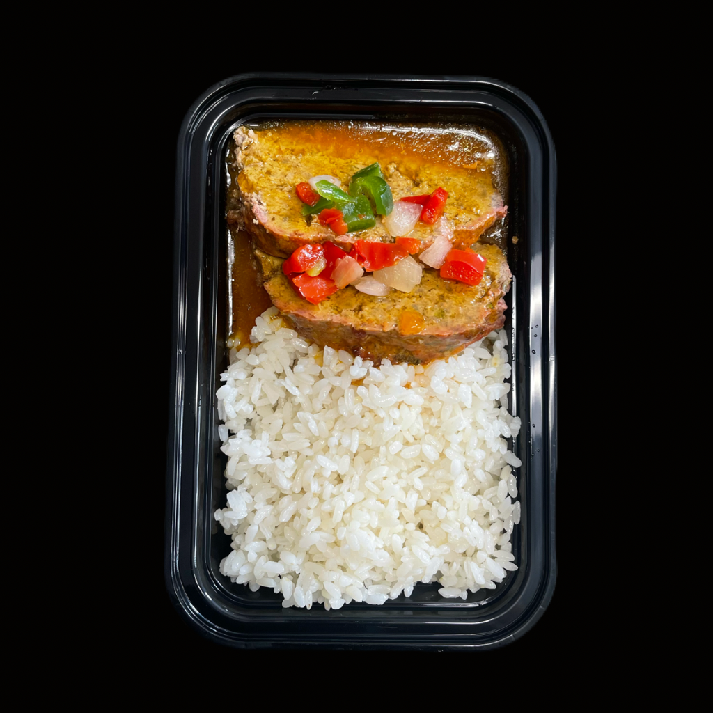Arroz Blanco / Meat Loaf en Salsa Criolla