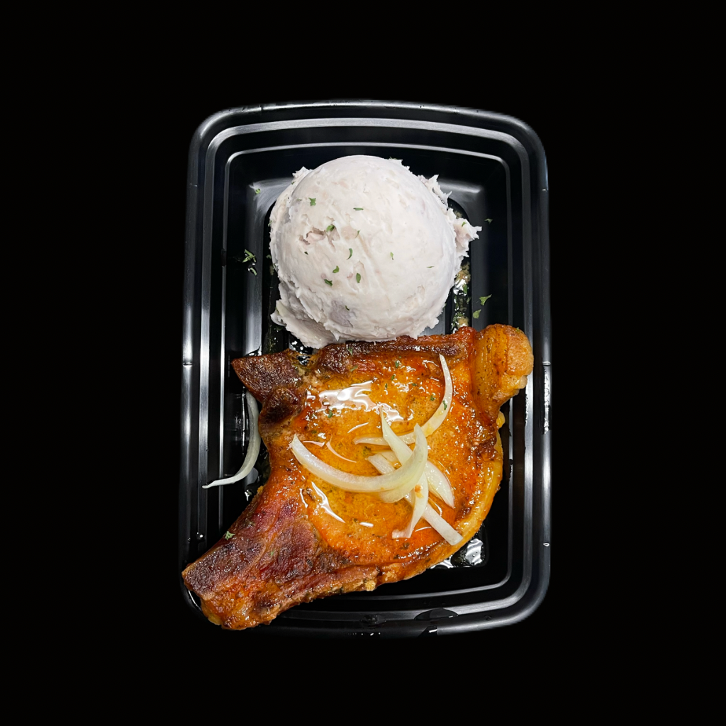 Majado Malanga / Chuleta Encebollada