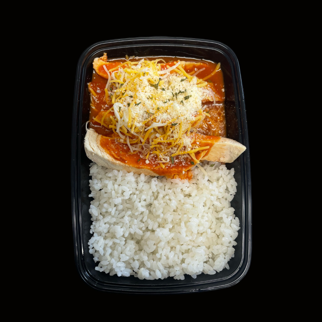 Arroz Blanco / Pechuga a la Parmesana