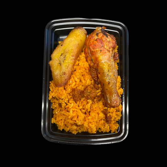 Arroz con Longaniza y Maíz / Muslitos Asados / Amarillo al horno