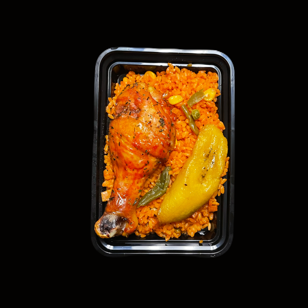 Arroz Primavera / Muslos Asados /Amarillo al horno