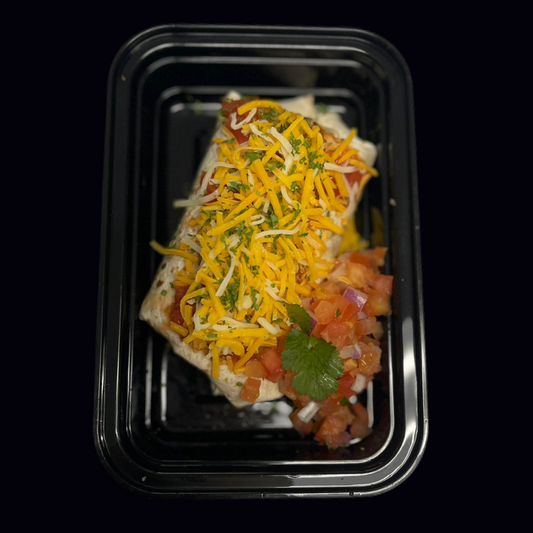 Burrito Wet  con Carne Molida / Queso Monterrey / Pico de Gallo
