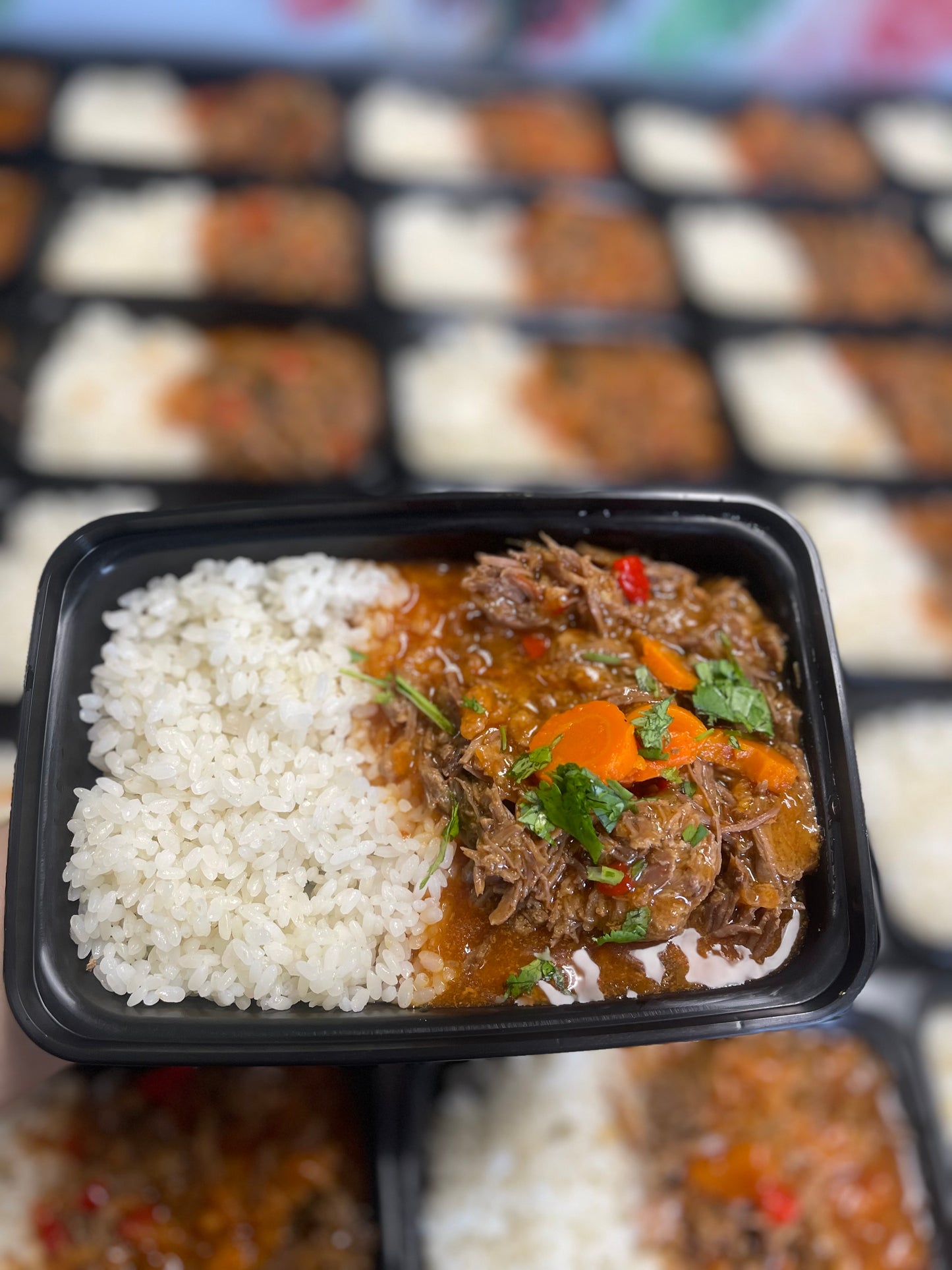 Arroz Blanco / Carne guisada al estilo Ropa Vieja  a Platano